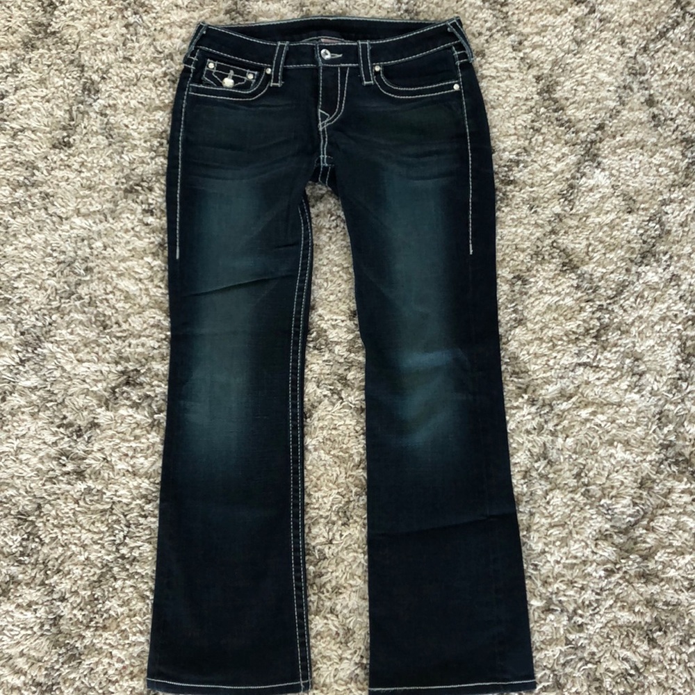 True Religion Jeans Size 28 w/ Rhinestone buttons
